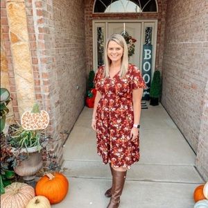 Short Sleeve Woven Maternity Dress